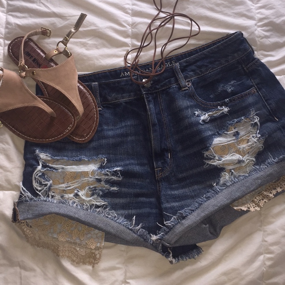 American Eagle High Rise Jean Shorts